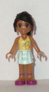 LEGO Minifigure-Nicole, Light Aqua Layered Skirt, Light Yellow Top-Friends-FRND021-Creative Brick Builders